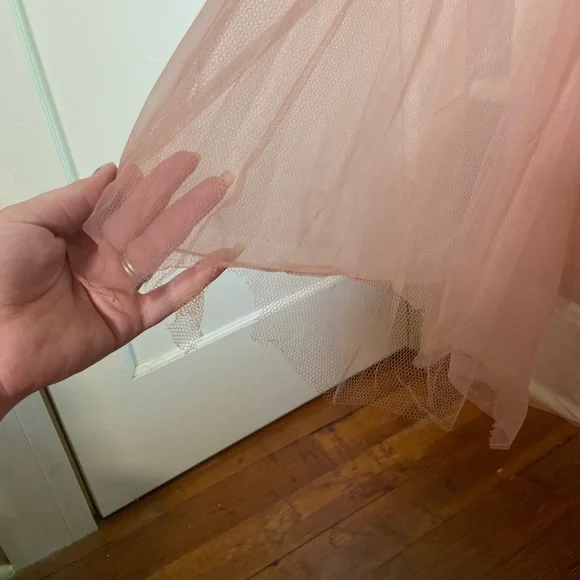 Late 1950s vintage pink chiffon floor length gown - Picture 7 of 8